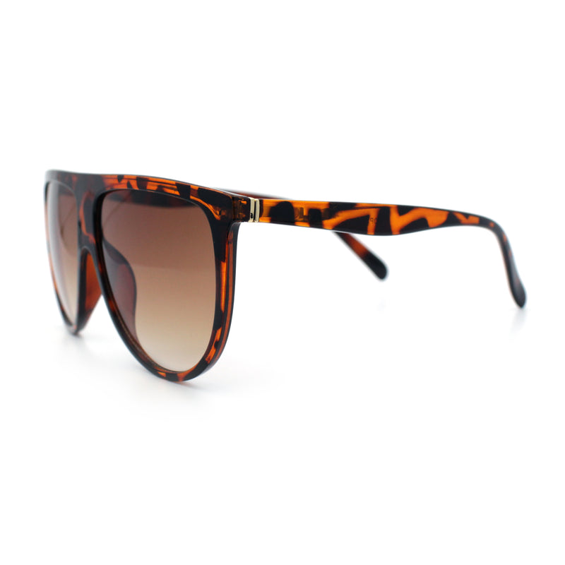Classic Oversized Flat Top Oversized Thin Plastic Racer Fashion Sunglasses