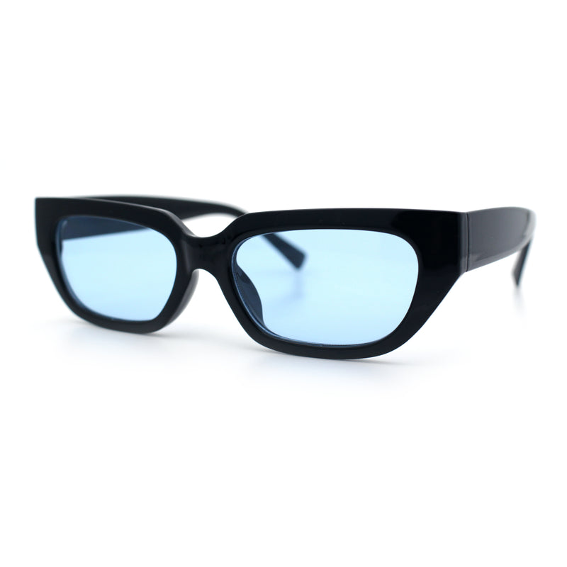 Womens Classic Mod Rectangular Cat Eye Plastic Fashion Sunglasses