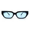 Womens Classic Mod Rectangular Cat Eye Plastic Fashion Sunglasses