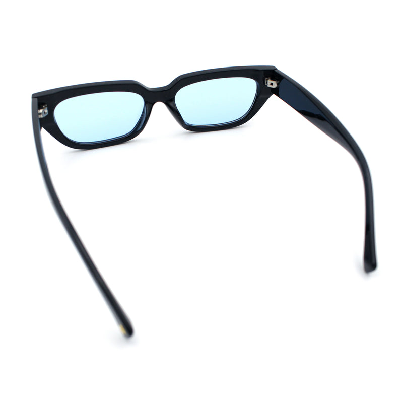 Womens Classic Mod Rectangular Cat Eye Plastic Fashion Sunglasses