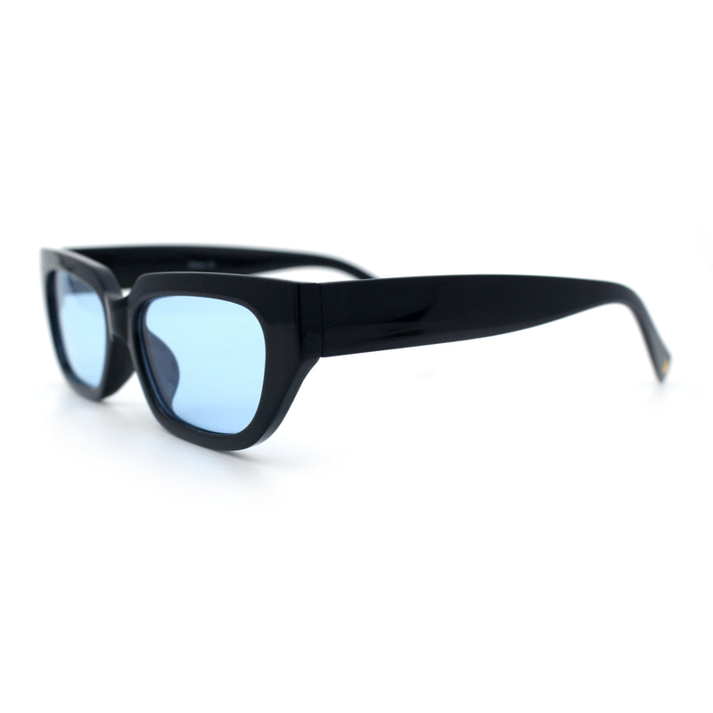 Womens Classic Mod Rectangular Cat Eye Plastic Fashion Sunglasses