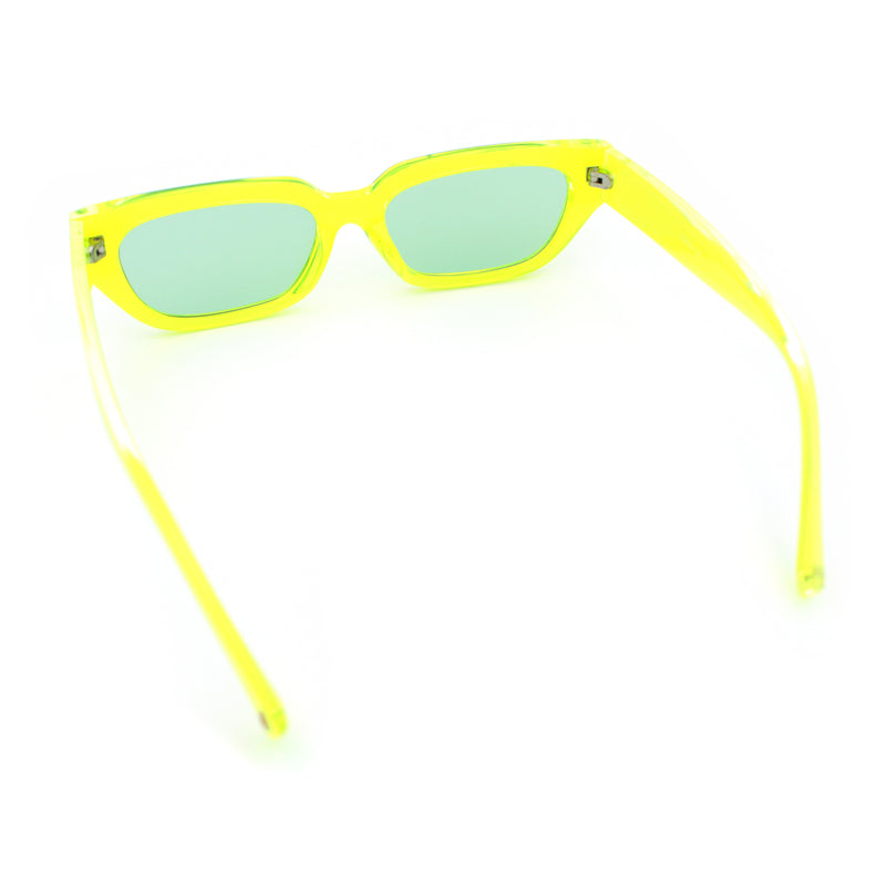 Womens Classic Mod Rectangular Cat Eye Plastic Fashion Sunglasses