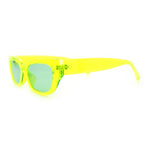 Womens Classic Mod Rectangular Cat Eye Plastic Fashion Sunglasses