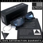 Womens Classic Mod Rectangular Cat Eye Plastic Fashion Sunglasses