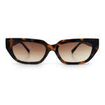 Womens Classic Mod Rectangular Cat Eye Plastic Fashion Sunglasses