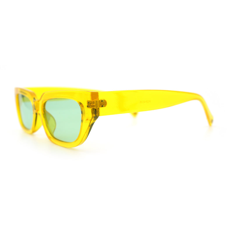 Womens Classic Mod Rectangular Cat Eye Plastic Fashion Sunglasses