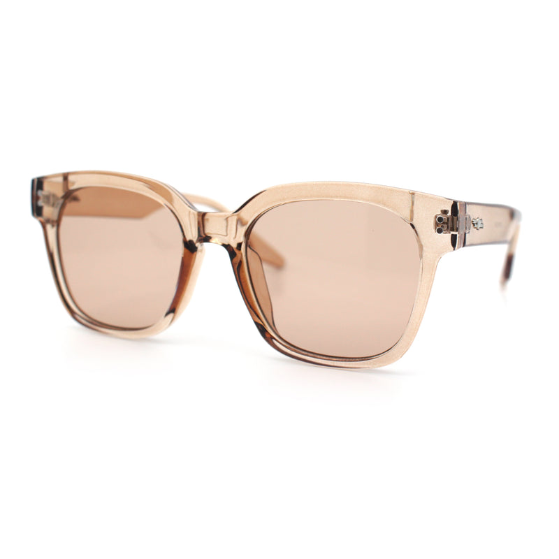 Womens Fun Pop Color Oversized Horn Rim Retro Plastic Fashion Sunglasses