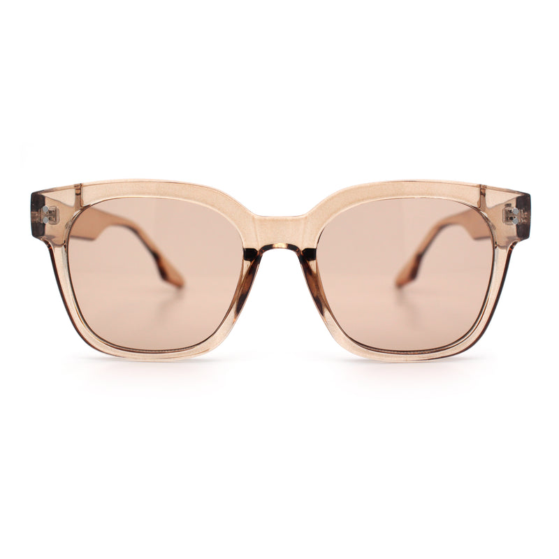 Womens Fun Pop Color Oversized Horn Rim Retro Plastic Fashion Sunglasses