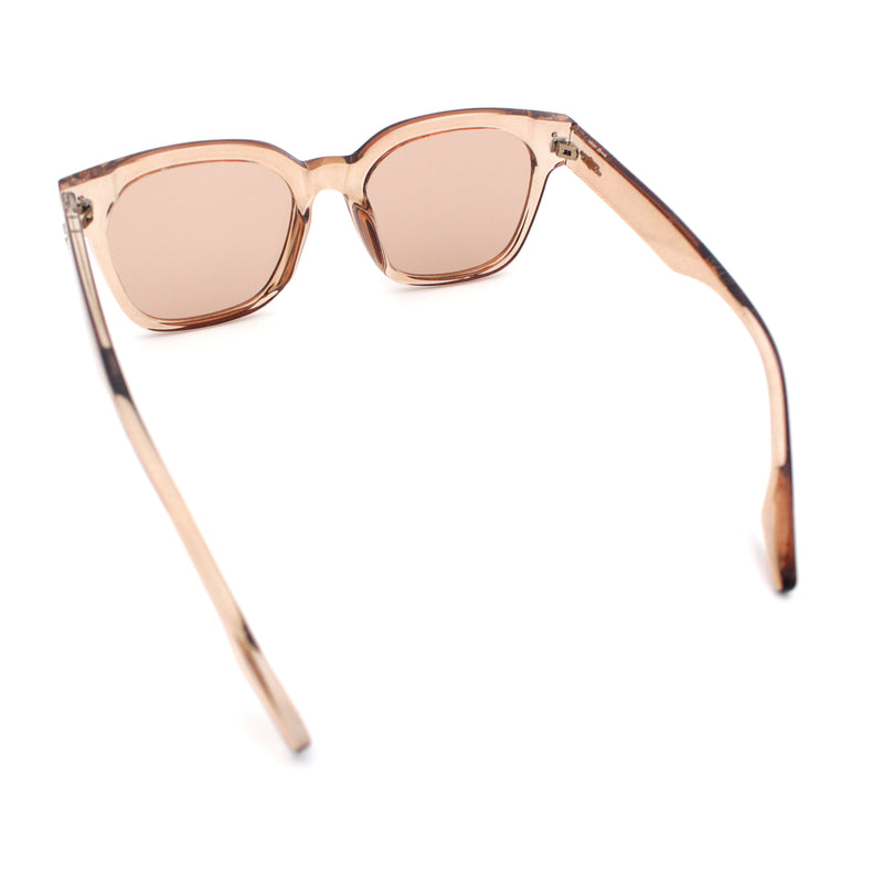 Womens Fun Pop Color Oversized Horn Rim Retro Plastic Fashion Sunglasses