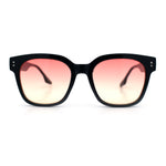 Womens Fun Pop Color Oversized Horn Rim Retro Plastic Fashion Sunglasses