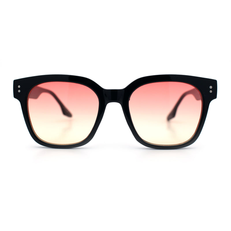 Womens Fun Pop Color Oversized Horn Rim Retro Plastic Fashion Sunglasses