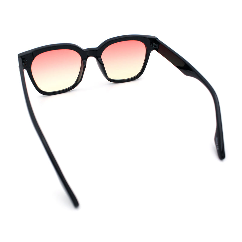 Womens Fun Pop Color Oversized Horn Rim Retro Plastic Fashion Sunglasses