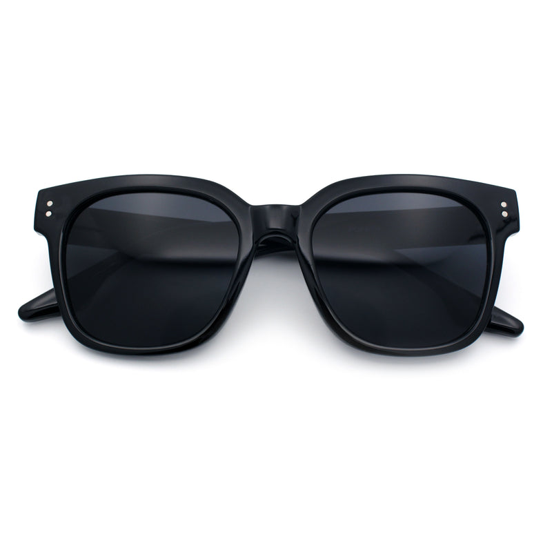 Womens Fun Pop Color Oversized Horn Rim Retro Plastic Fashion Sunglasses