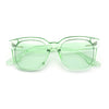 Womens Fun Pop Color Oversized Horn Rim Retro Plastic Fashion Sunglasses
