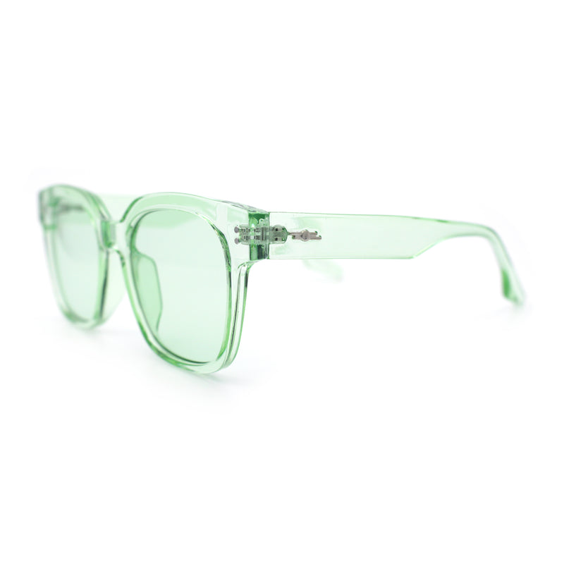 Womens Fun Pop Color Oversized Horn Rim Retro Plastic Fashion Sunglasses