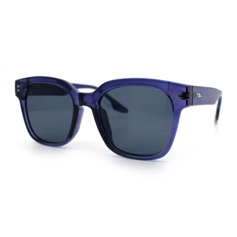 Womens Fun Pop Color Oversized Horn Rim Retro Plastic Fashion Sunglasses