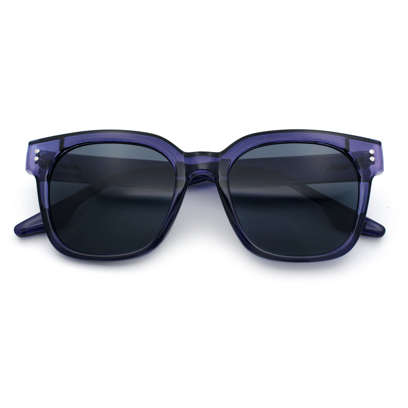 Womens Fun Pop Color Oversized Horn Rim Retro Plastic Fashion Sunglasses