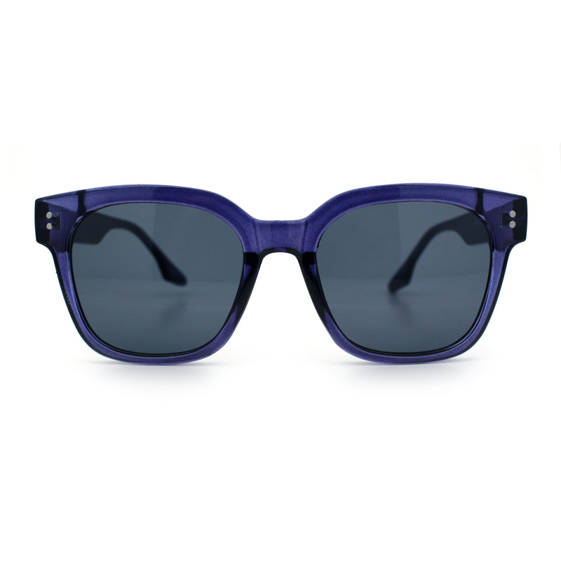 Womens Fun Pop Color Oversized Horn Rim Retro Plastic Fashion Sunglasses