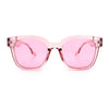 Womens Fun Pop Color Oversized Horn Rim Retro Plastic Fashion Sunglasses