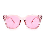 Womens Fun Pop Color Oversized Horn Rim Retro Plastic Fashion Sunglasses