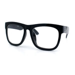 Classic Black Nerdy Thick Oversized Horn Rim Clear Lens Fashion Eyeglasses