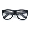 Classic Black Nerdy Thick Oversized Horn Rim Clear Lens Fashion Eyeglasses