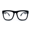 Classic Black Nerdy Thick Oversized Horn Rim Clear Lens Fashion Eyeglasses