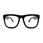 Classic Black Nerdy Thick Oversized Horn Rim Clear Lens Fashion Eyeglasses