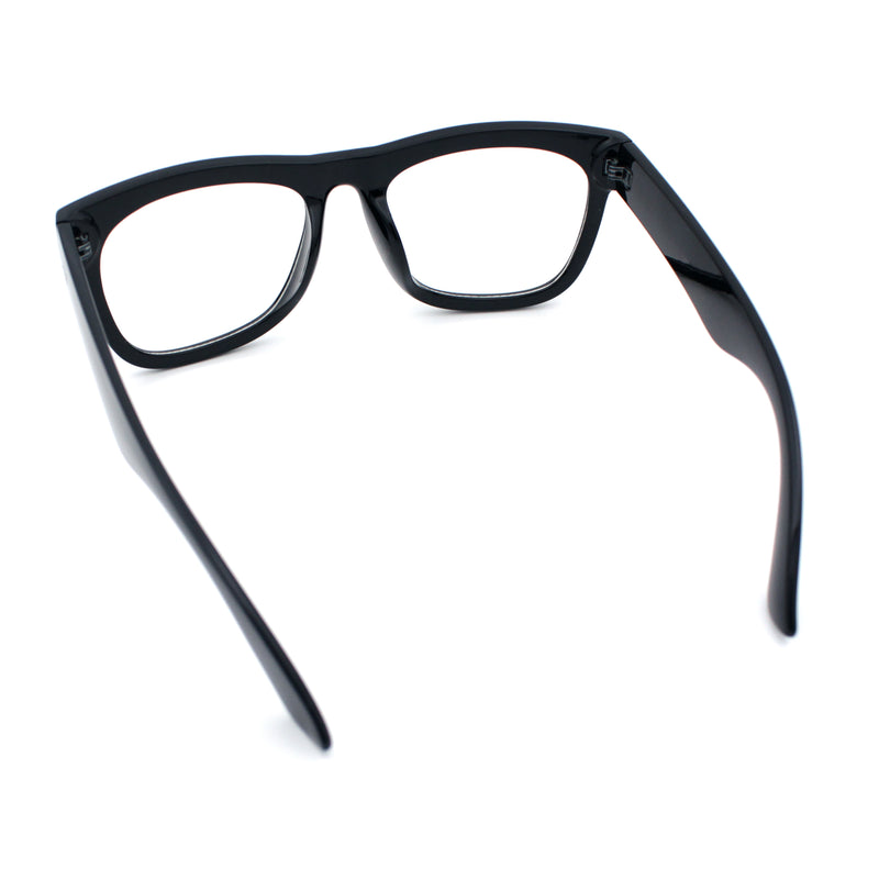 Classic Black Nerdy Thick Oversized Horn Rim Clear Lens Fashion Eyeglasses