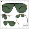 Oversized Shield Rectangular Rimless Metal Frame Racer Sunglasses