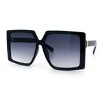 Womens Oversized Rectangular Butterfly Luxury Chic Plastic Sunglasses
