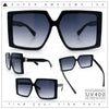 Womens Oversized Rectangular Butterfly Luxury Chic Plastic Sunglasses