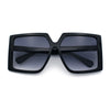 Womens Oversized Rectangular Butterfly Luxury Chic Plastic Sunglasses