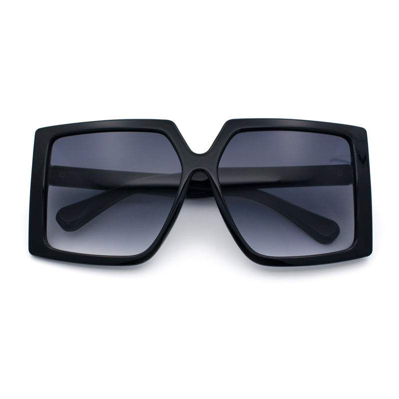 Womens Oversized Rectangular Butterfly Luxury Chic Plastic Sunglasses