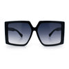 Womens Oversized Rectangular Butterfly Luxury Chic Plastic Sunglasses