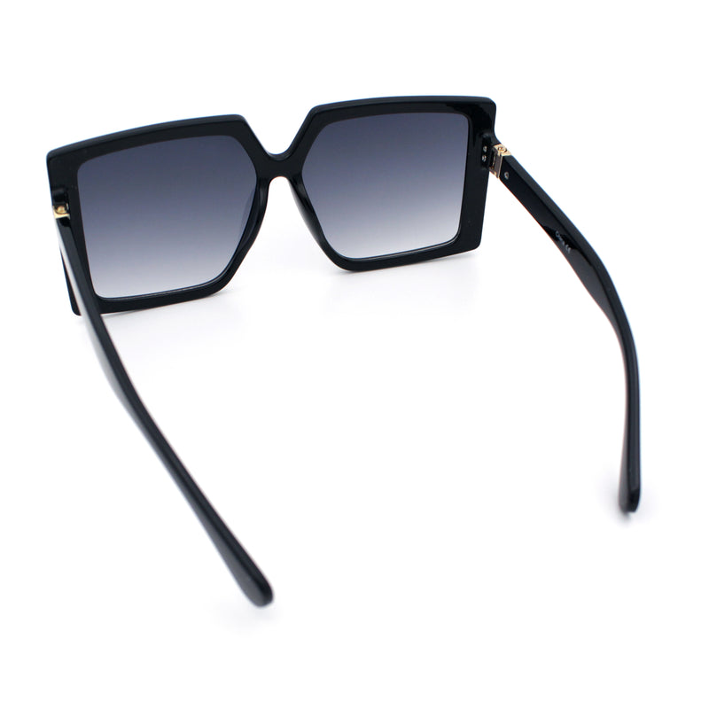 Womens Oversized Rectangular Butterfly Luxury Chic Plastic Sunglasses
