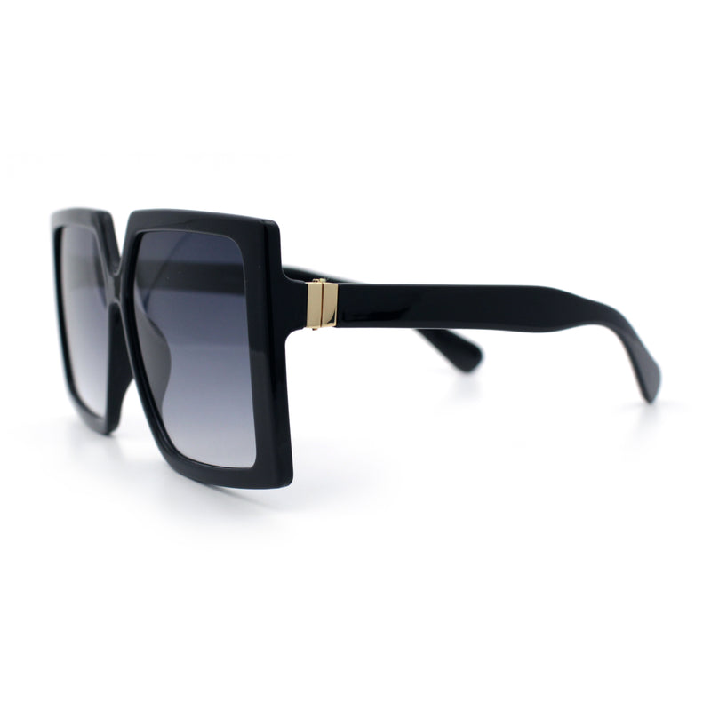 Womens Oversized Rectangular Butterfly Luxury Chic Plastic Sunglasses
