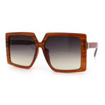 Womens Oversized Rectangular Butterfly Luxury Chic Plastic Sunglasses