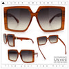 Womens Oversized Rectangular Butterfly Luxury Chic Plastic Sunglasses