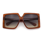 Womens Oversized Rectangular Butterfly Luxury Chic Plastic Sunglasses