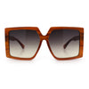 Womens Oversized Rectangular Butterfly Luxury Chic Plastic Sunglasses