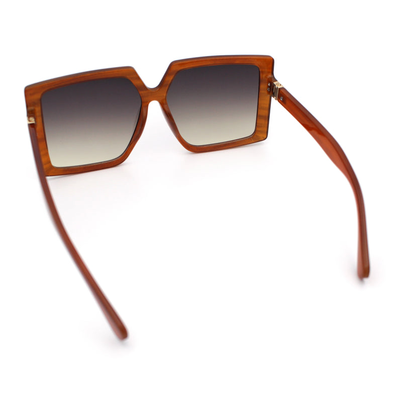 Womens Oversized Rectangular Butterfly Luxury Chic Plastic Sunglasses