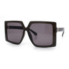 Womens Oversized Rectangular Butterfly Luxury Chic Plastic Sunglasses