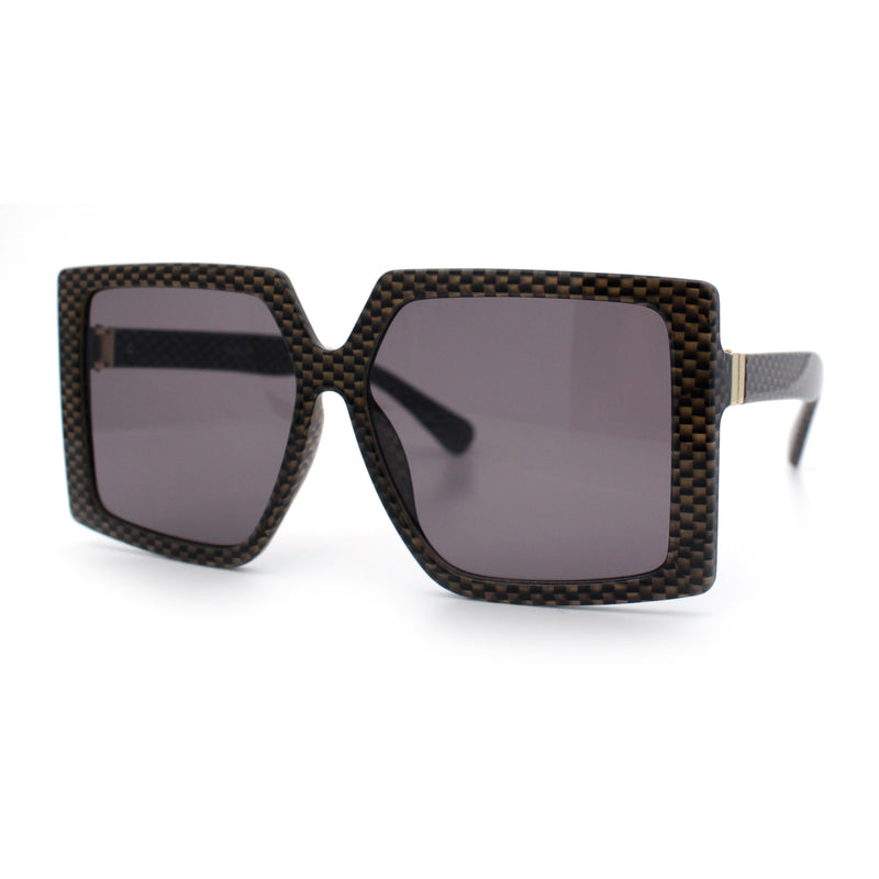 Womens Oversized Rectangular Butterfly Luxury Chic Plastic Sunglasses
