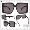 Womens Oversized Rectangular Butterfly Luxury Chic Plastic Sunglasses