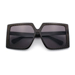 Womens Oversized Rectangular Butterfly Luxury Chic Plastic Sunglasses