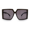 Womens Oversized Rectangular Butterfly Luxury Chic Plastic Sunglasses