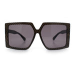 Womens Oversized Rectangular Butterfly Luxury Chic Plastic Sunglasses