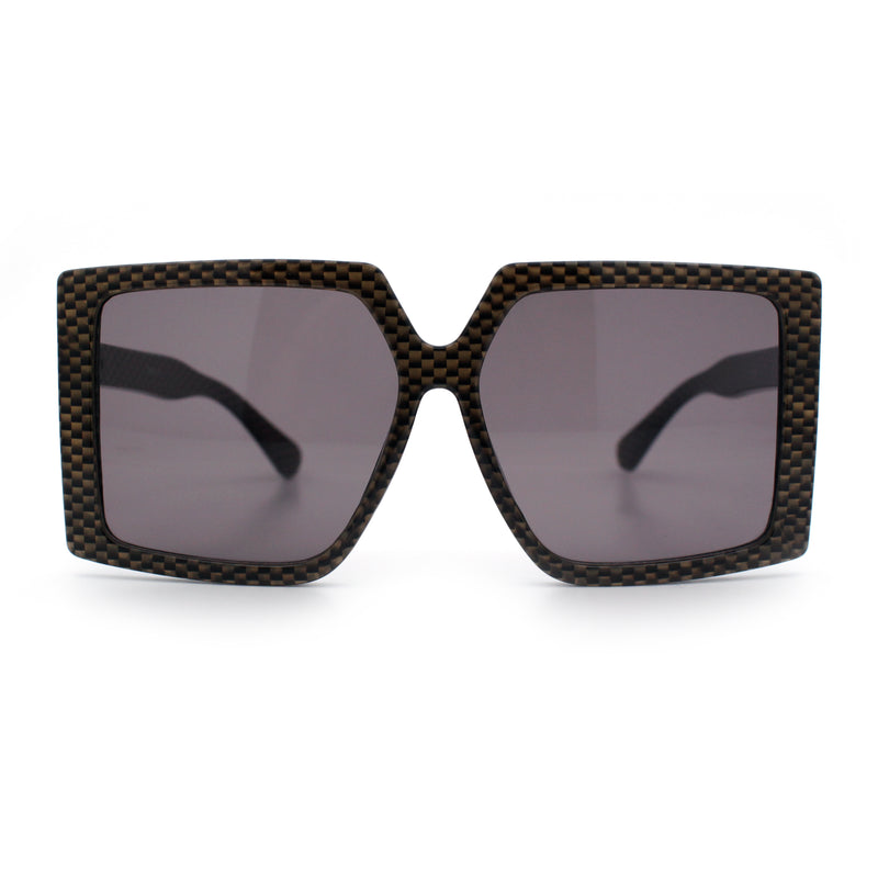 Womens Oversized Rectangular Butterfly Luxury Chic Plastic Sunglasses