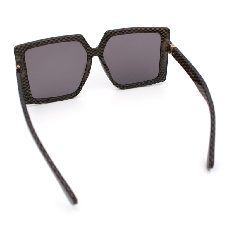 Womens Oversized Rectangular Butterfly Luxury Chic Plastic Sunglasses